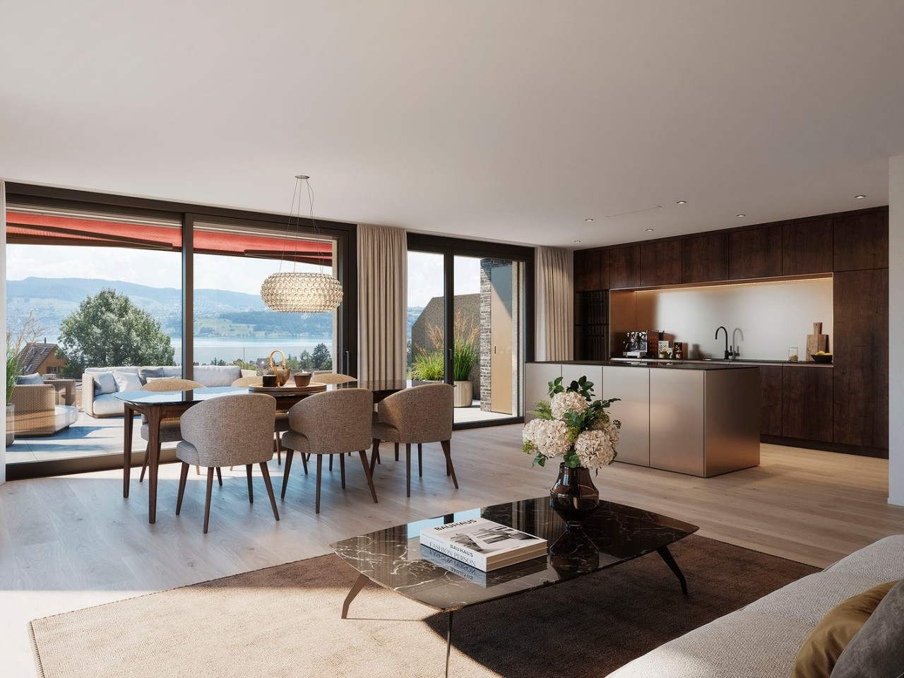 Erstvermietung: 3.5-Zimmer-Wohnung mit Panoramasicht der Extraklasse, inkl. 2x Einstellstellplätze