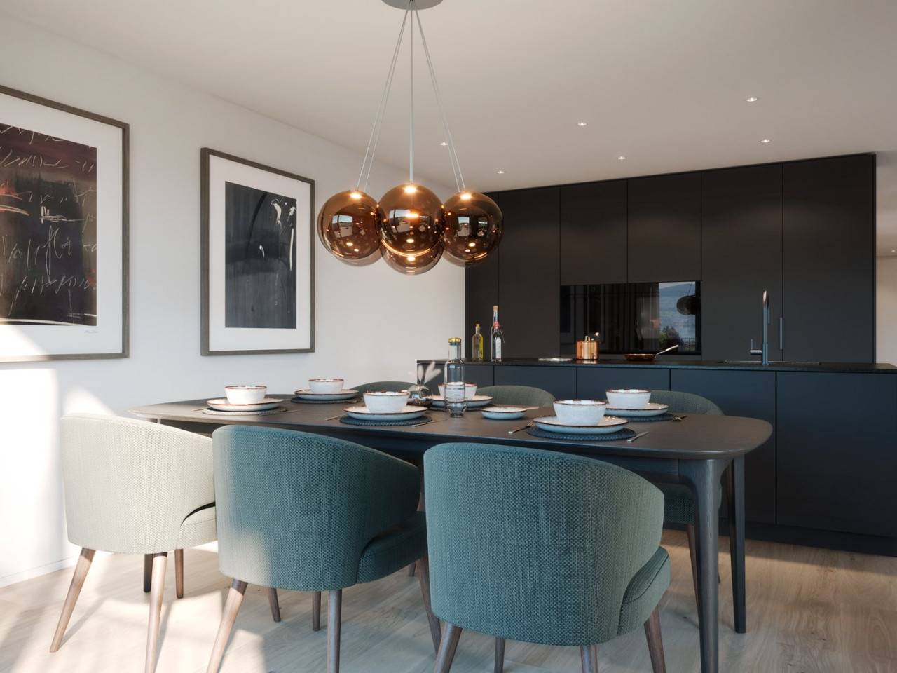 Neubau 4.5-Zimmer Wohnung, 1. OG, 128m2 Wohnfläche, zentrumsnahe Lage, wunderbare Seesicht