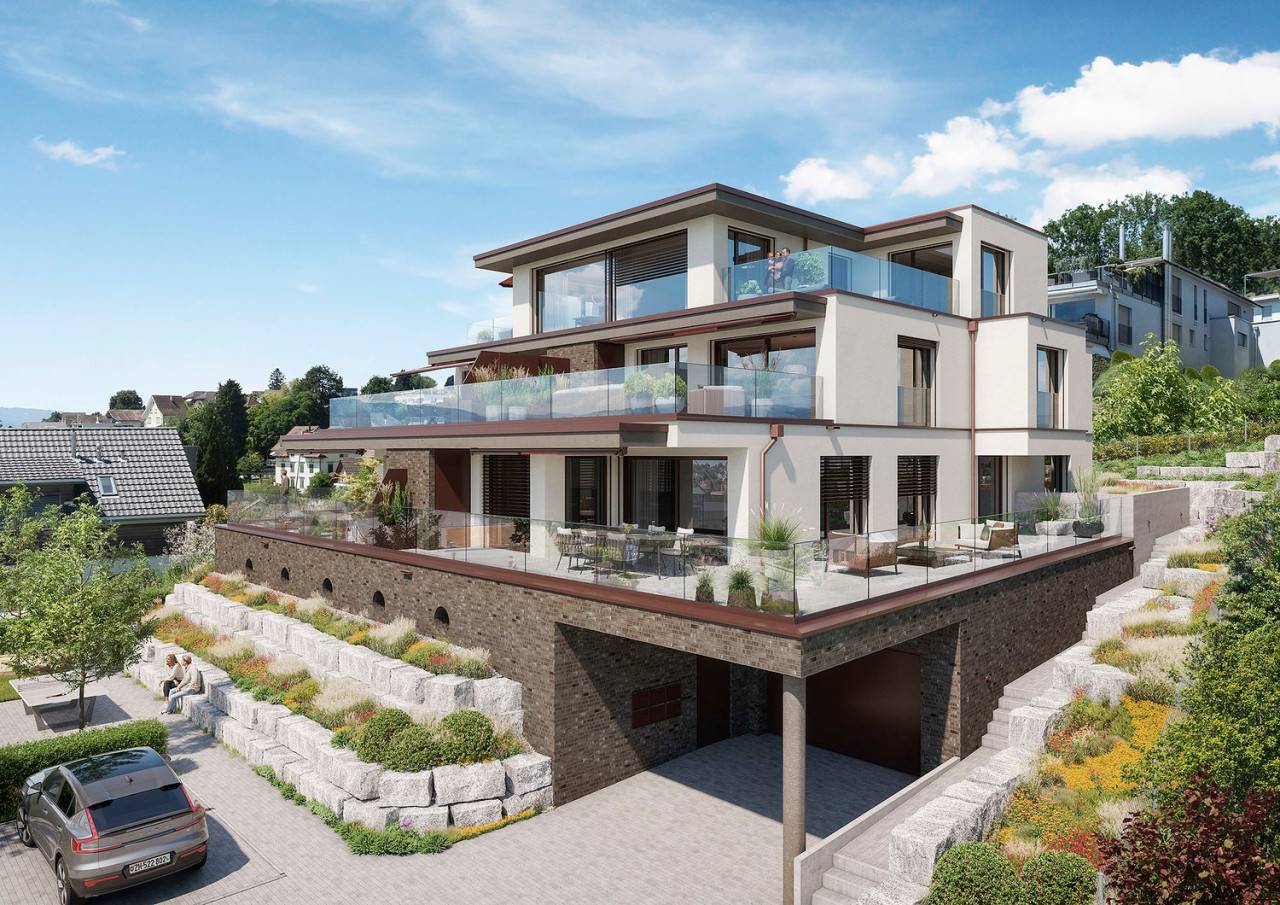 Erstvermietung: 3.5-Zimmer-Wohnung mit Panoramasicht der Extraklasse, inkl. 2x Einstellstellplätze